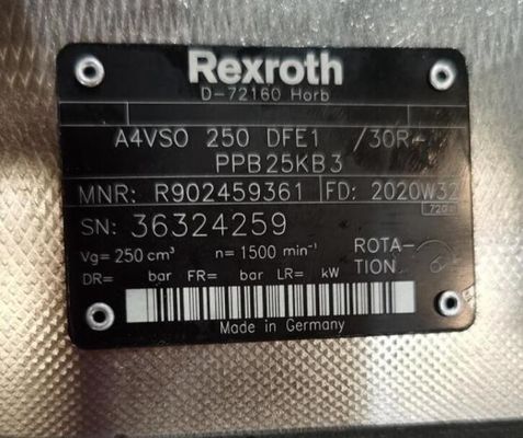 렉스로스 R902449361 A4VSO250DFE1/30R-PPB25KB3 축 방향 피스톤 변량펌프