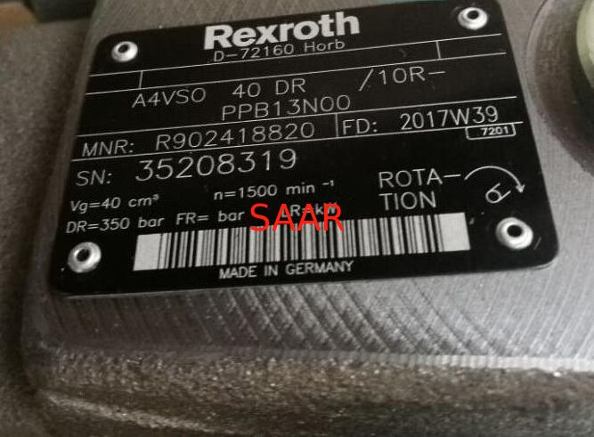 R902418820 A4VSO40DR/10R-PPB13N00 Rexroth A4VSO40DR 유형 액시얼 피스톤 가변 펌프